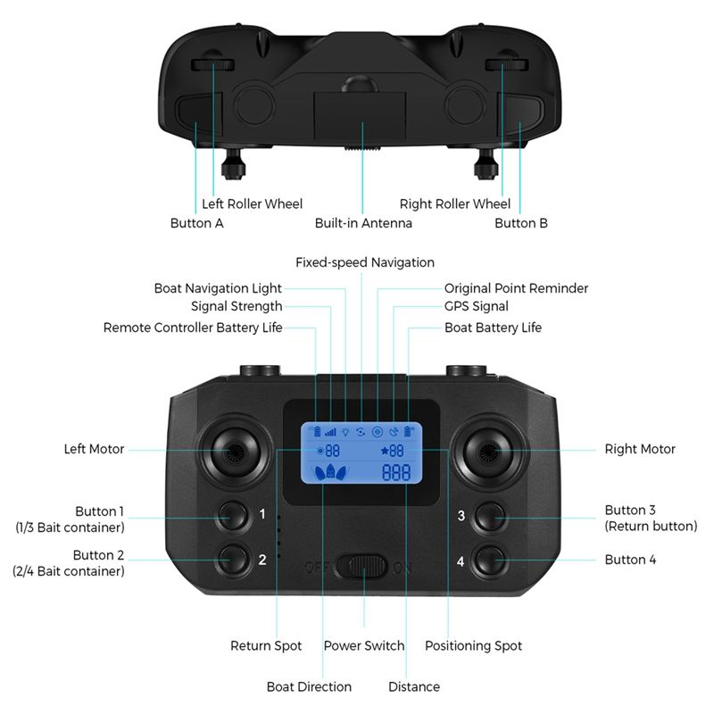 ABKQ- Control remoto para barc - Fishing Boat Oar reseña y precio