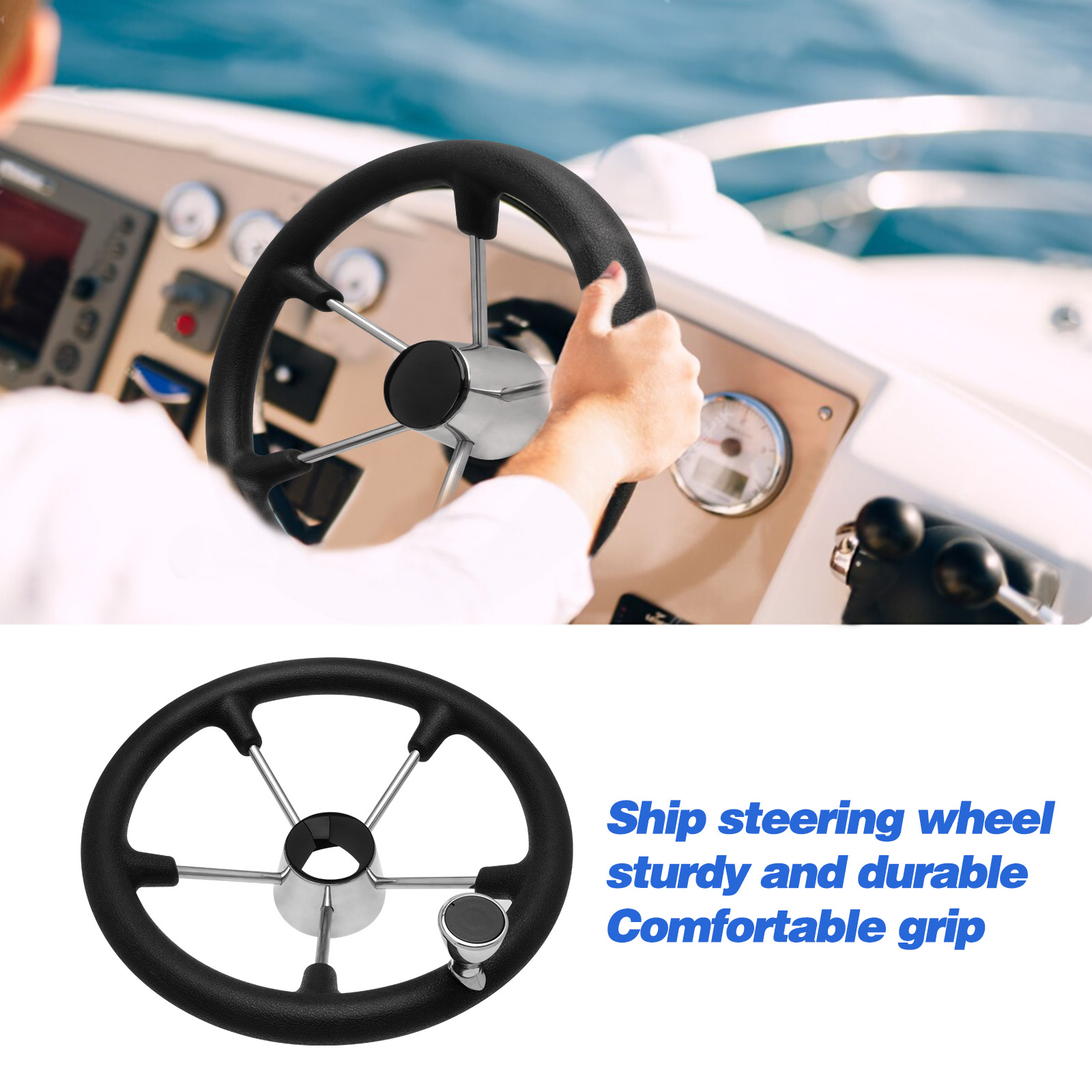Volante de barco de acero inox - Fishing Boat Steering Wheel reseña y precio
