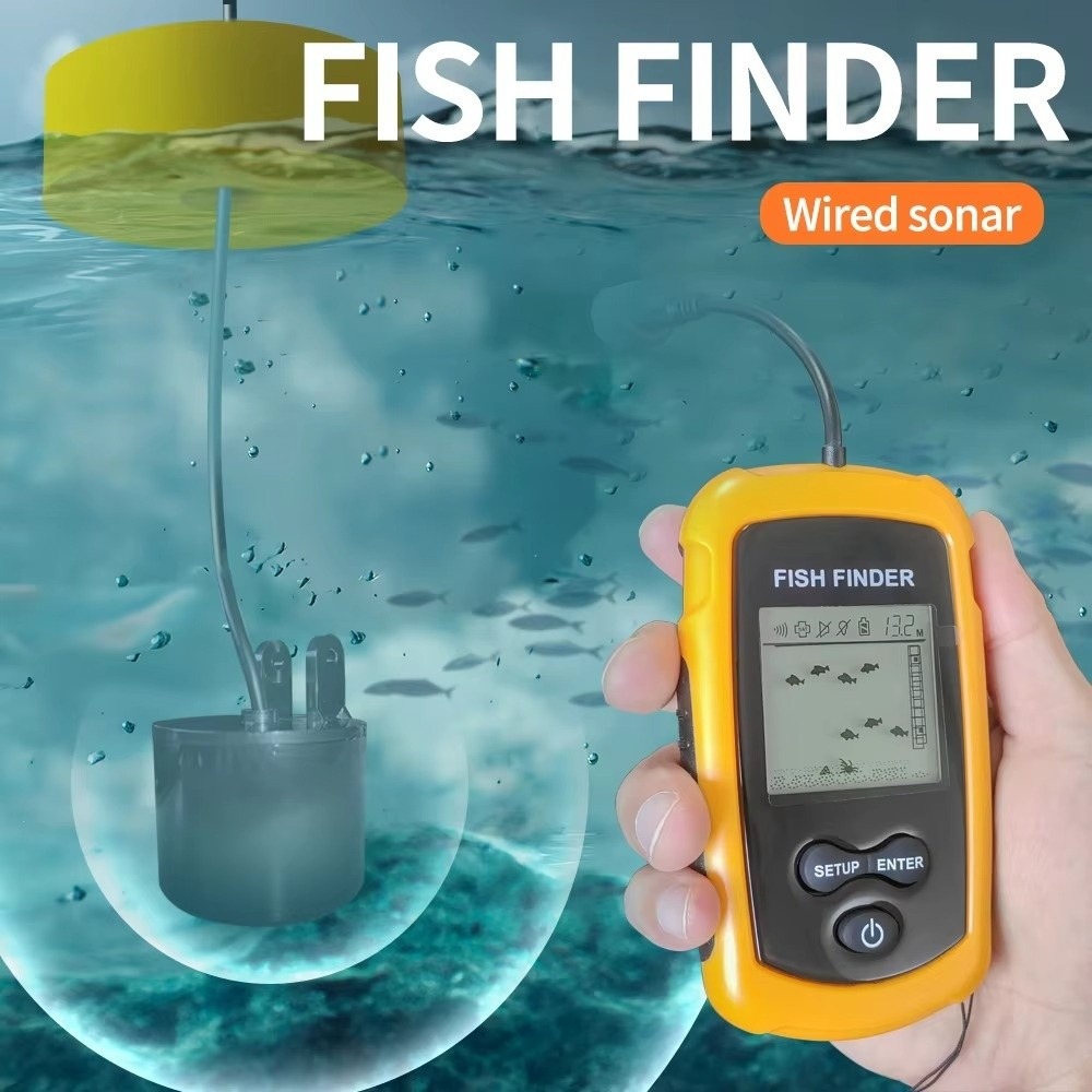 Buscador de Peces Portátil con - Fishing Boat Depth Finder reseña y precio