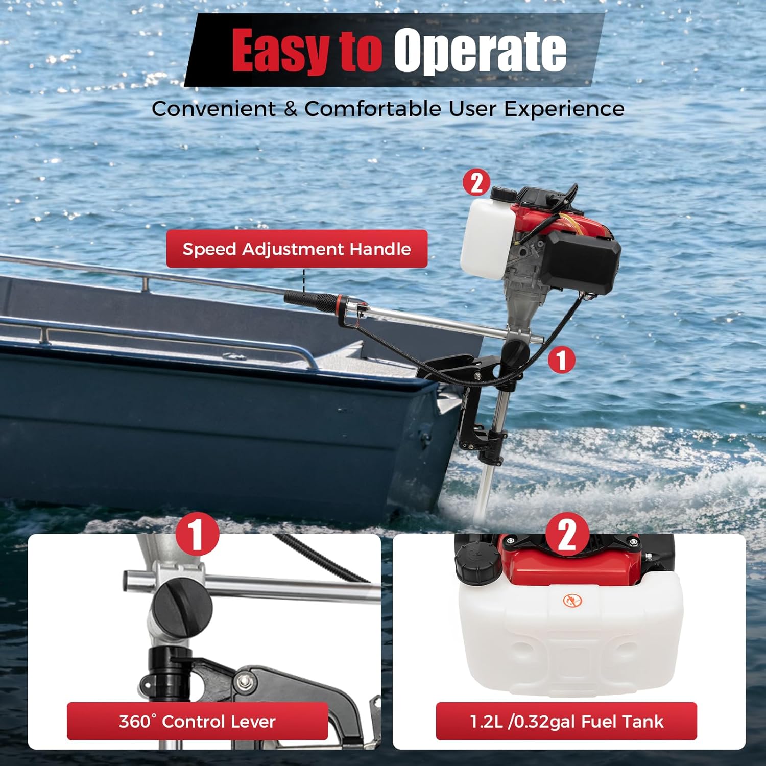Motor fueraborda de 4HP, motor - Fishing Boat Outboard Motor reseña y precio