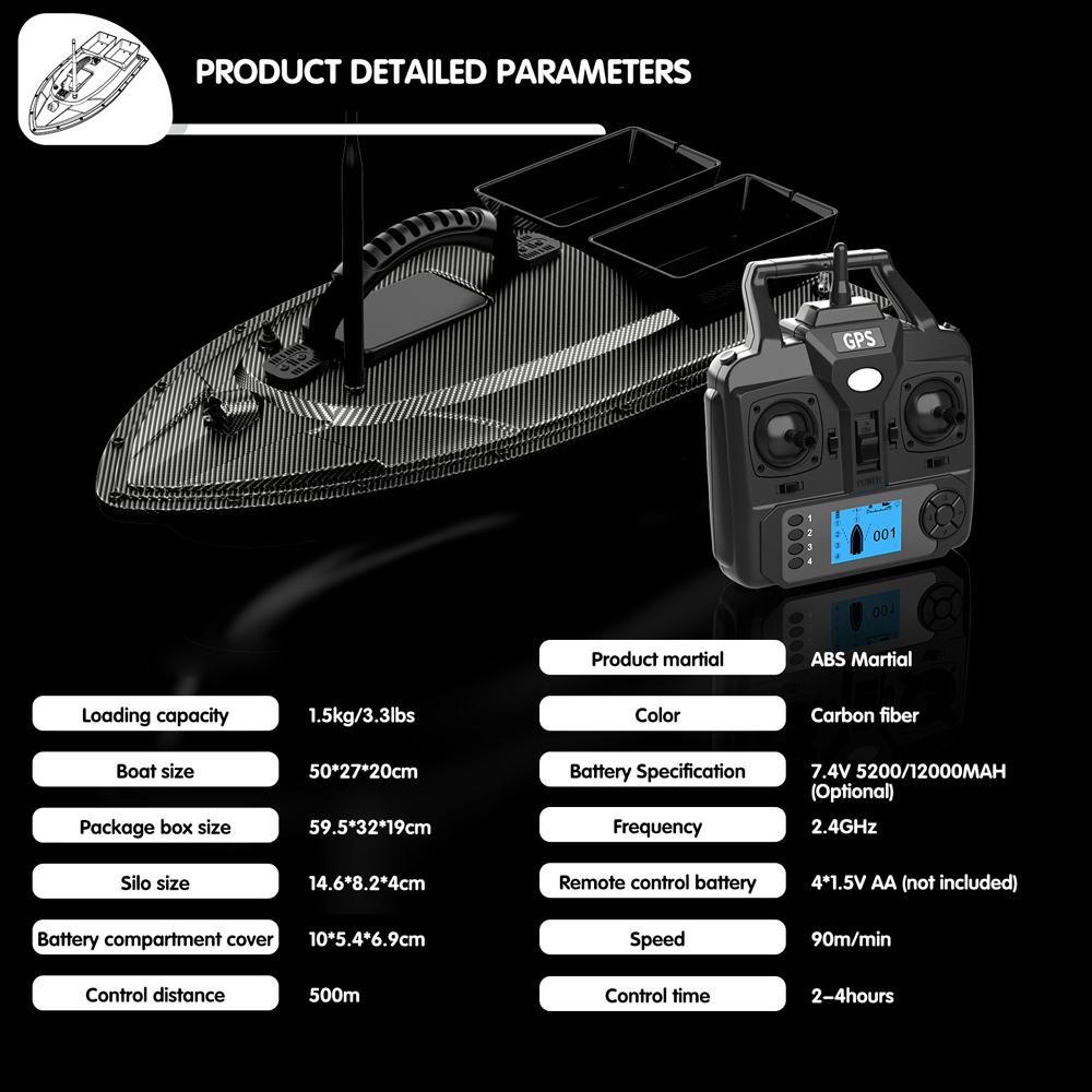 Barco de cebo a control remoto - Fishing Boat Gps reseña y precio