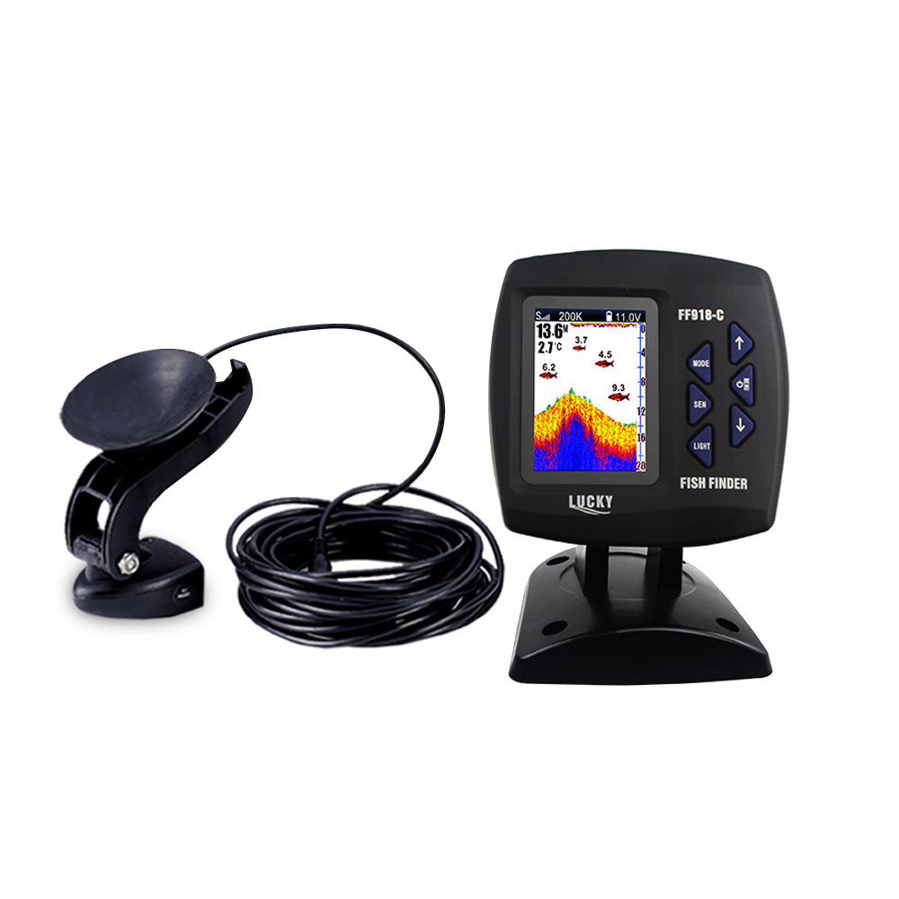 Localizador de peces con cable - Fishing Boat Depth Finder reseña y precio